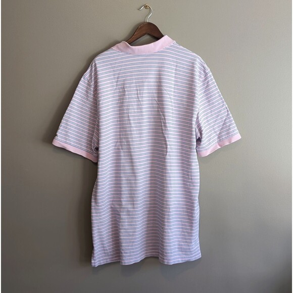 Brooks Brothers Size XXL Polo Shirt Mens Pink Blue Performance Polo Mesh 2XL - Picture 4 of 5